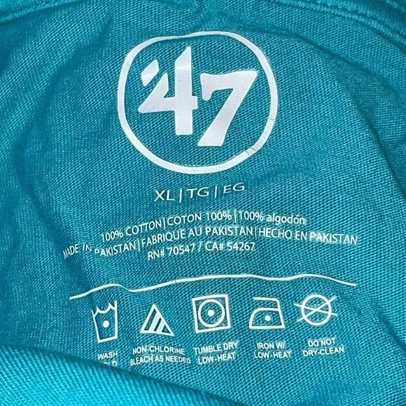 '47 Brand Miami Dolphins Teal Size XL Men's Shirt Sleeve T-shirt - Picture 4 of 8